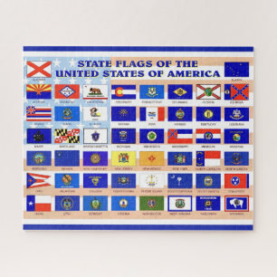 USA-Staatsflaggen 16x20 Puzzle