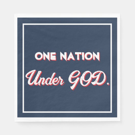 USA Star "Eine Nation unter Gott" Serviette (Vorderseite)