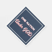 USA Star "Eine Nation unter Gott" Serviette (Ecke)