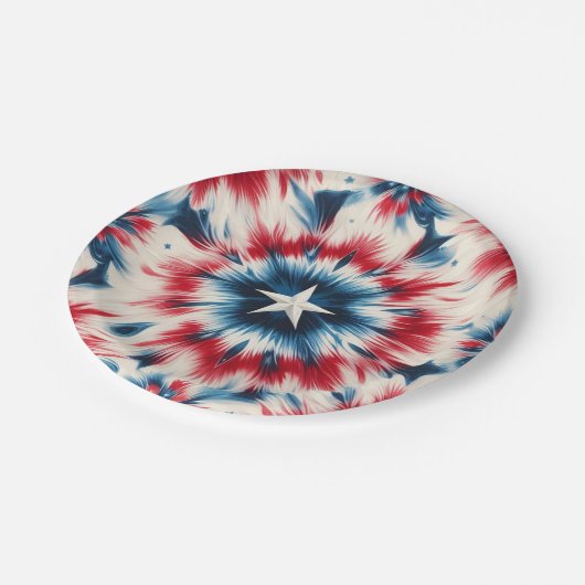 USA Star Pappteller (Schrägansicht)