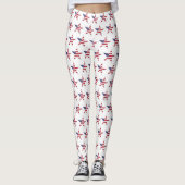 USA Star Pattern mit US Flagge Patriotic Leggings (Vorderseite)
