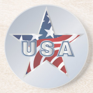 USA Star Sandstein Untersetzer