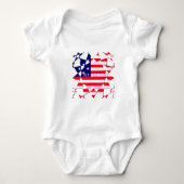 USA Star Spangled Liebe My Country of Liebe Baby Strampler (Vorderseite)