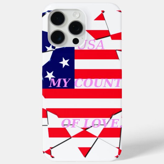 USA Star Spangled Liebe My Country of Liebe Case-Mate iPhone Hülle (Rückseite)