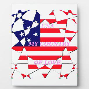 USA Star Spangled Liebe My Country of Liebe Fotoplatte