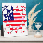USA Star Spangled Liebe My Country of Liebe Fotoplatte (Seite)