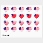 USA Star Spangled Liebe My Country of Liebe Herz-Aufkleber (Blatt)