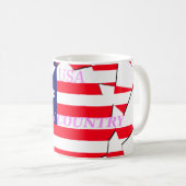 USA Star Spangled Liebe My Country of Liebe Kaffeetasse (VorderseiteRechts)