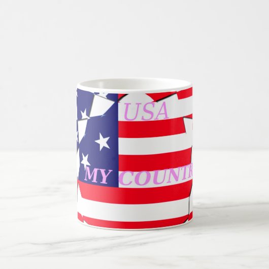 USA Star Spangled Liebe My Country of Liebe Kaffeetasse (Mittel)