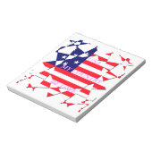 USA Star Spangled Liebe My Country of Liebe Notizblock (Rotiert)