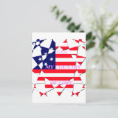 USA Star Spangled Liebe My Country of Liebe Postkarte (Stehend Vorderseite)