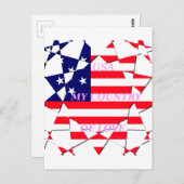 USA Star Spangled Liebe My Country of Liebe Postkarte (Vorne/Hinten)