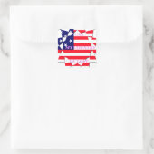 USA Star Spangled Liebe My Country of Liebe Quadratischer Aufkleber (Tasche)