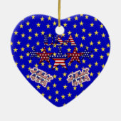USA Stars Keramik Ornament (Hinten)