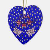 USA Stars Keramik Ornament (Links)