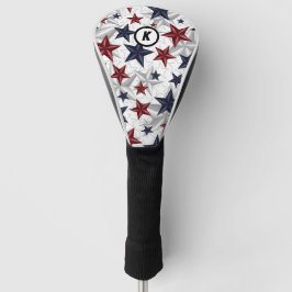 USA Stars Patriotic Initial Golf Headcover