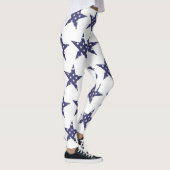USA Stars Pattern Blue Patriotic Leggings (Rechts)