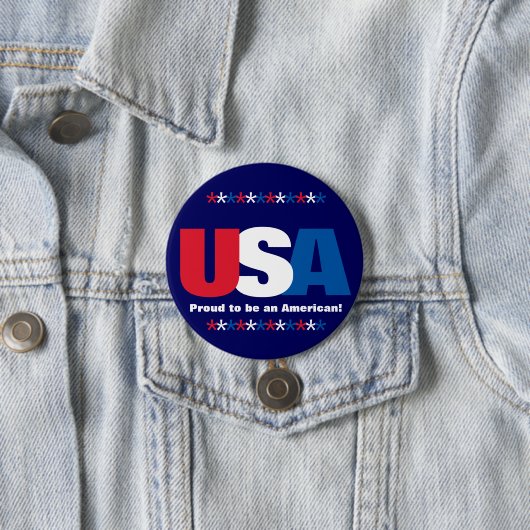 USA Stars Red White Blue Patriotic Button Buttone (Beispiel)