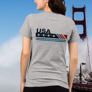 USA Stars Stripes Grafischer T - Shirt