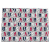 USA Stars & Stripes Große Geschenktüte (Rückseite)