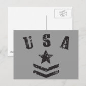 USA Stars & Stripes Postkarte (Vorne/Hinten)