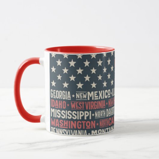 USA |States u. Kapitalien Tasse (Links)