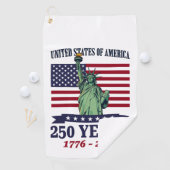 USA Statue of Liberty 250 Jahre 1776-2026 Golfhandtuch (Insitu)