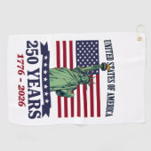 USA Statue of Liberty 250 Jahre 1776-2026 Golfhandtuch (Horizontal)