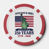 USA Statue of Liberty 250 Years 1776-2026 Pokerchips (Rückseite)