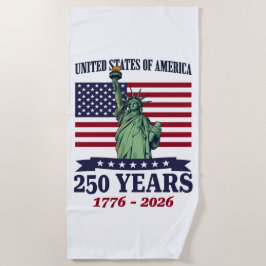 USA Statue of Liberty 250 Years 1776-2026 Strandtuch