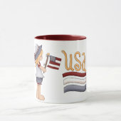 USA steht für starke Tasse (Zentrum)