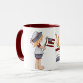 USA steht für starke Tasse (Vorderseite Links)