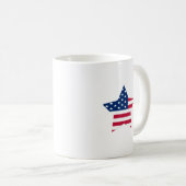 USA-Stern-amerikanische Flagge Kaffeetasse (VorderseiteRechts)