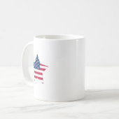 USA-Stern-amerikanische Flagge Kaffeetasse (Vorderseite Links)