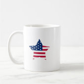 USA-Stern-amerikanische Flagge Kaffeetasse (Links)