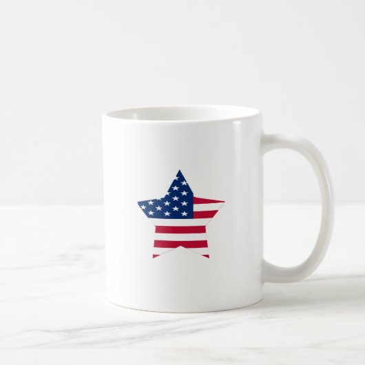 USA-Stern-amerikanische Flagge Kaffeetasse (Rechts)