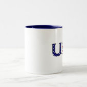 USA-Stern-u. -streifen-Tasse Zweifarbige Tasse (Mittel)
