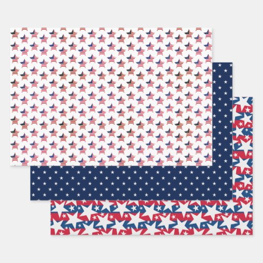 USA Sterne Geschenkpapier Set (Set)