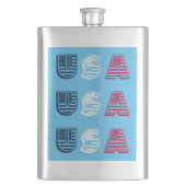 USA Sterne + Streifen Flachmann (Vorderseite)