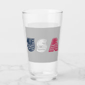 USA Sterne + Streifen Glas (Rückseite)