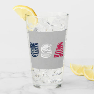 USA Sterne + Streifen Glas