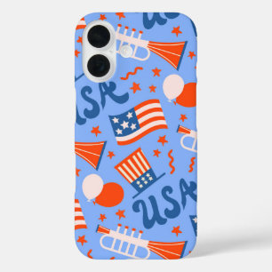 USA - Sterne & Streifen - Unabhängigkeitstag iPhone 16 Hülle