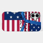 USA Sternenbanner iPhone Hülle (Rückseite (Horizontal))