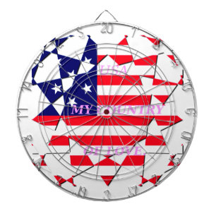 USA Sternenbanner Liebe Mein Land der Liebe Dartscheibe