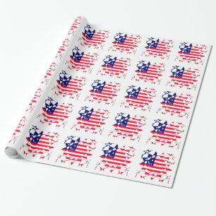 USA Sternenbanner Liebe Mein Land der Liebe Geschenkpapier