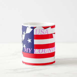 USA Sternenbanner Liebe Mein Land der Liebe Kaffeetasse