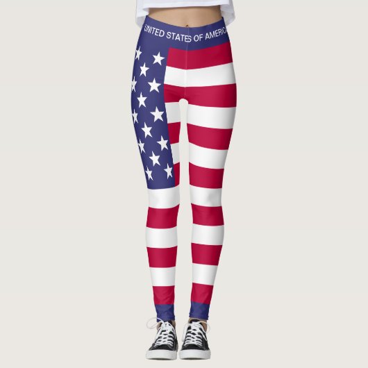 USA-Sternenflagge Leggings (Vorderseite)