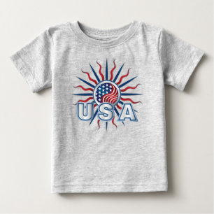 USA Sternexplosion Yin Yang Baby T-shirt