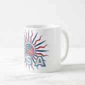 USA Sternexplosion Yin Yang Kaffeetasse (VorderseiteRechts)