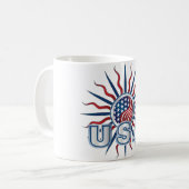 USA Sternexplosion Yin Yang Kaffeetasse (Vorderseite Links)